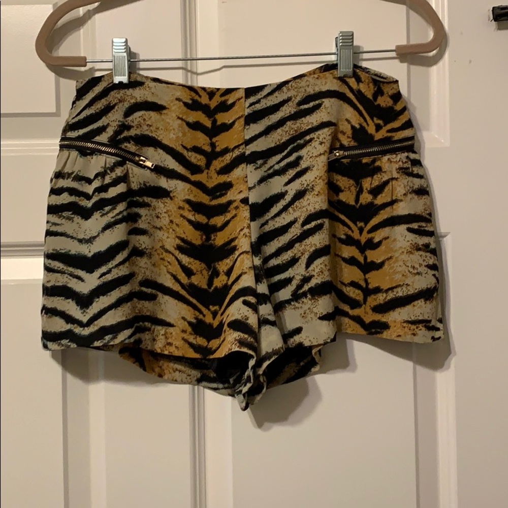 Tiger print shorts